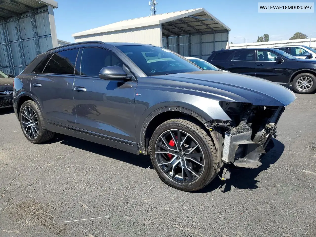 2021 Audi Q8 Premium Plus S-Line VIN: WA1EVAF18MD020597 Lot: 53848666