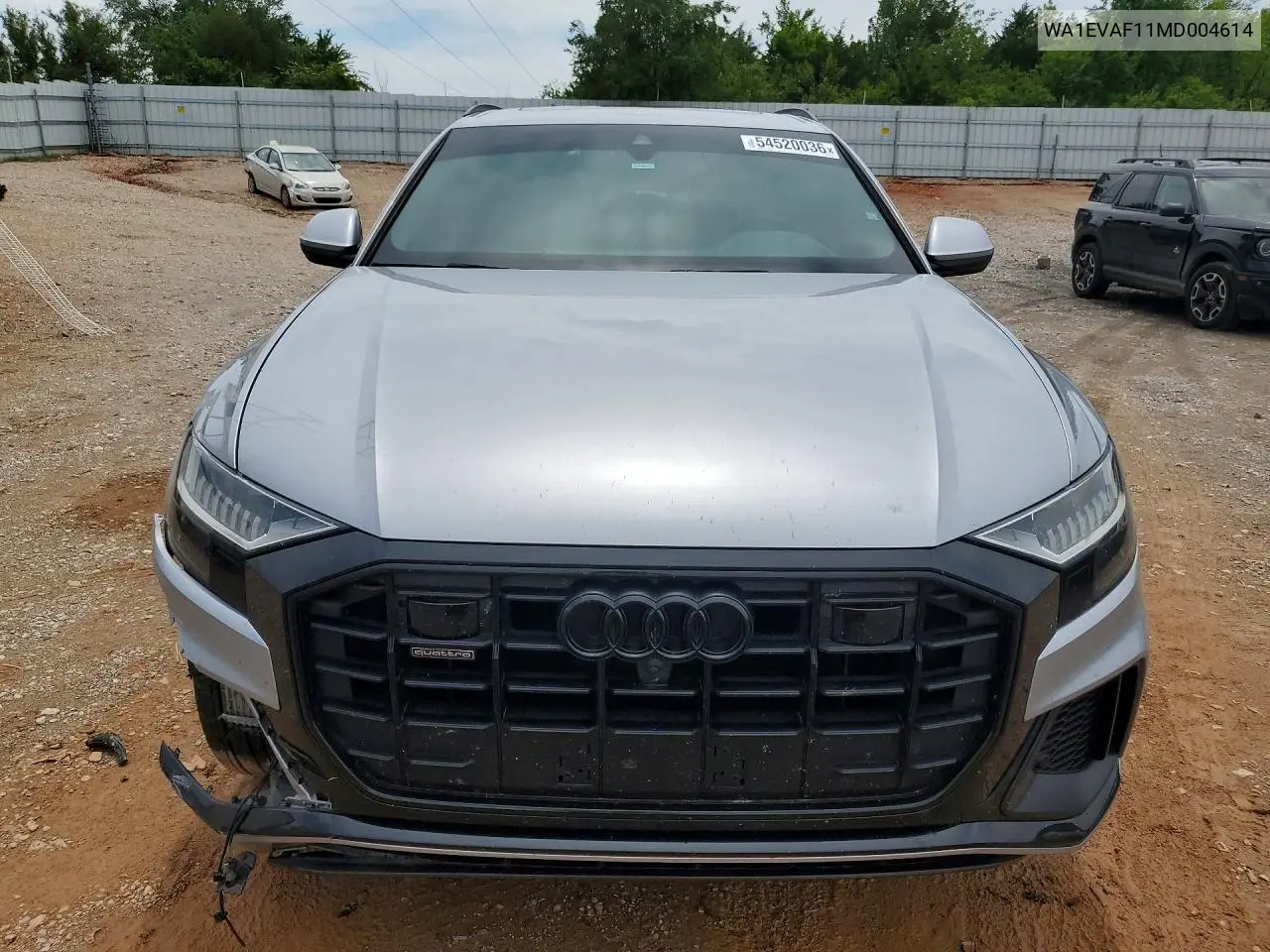 2021 Audi Q8 Premium Plus S-Line VIN: WA1EVAF11MD004614 Lot: 54520036