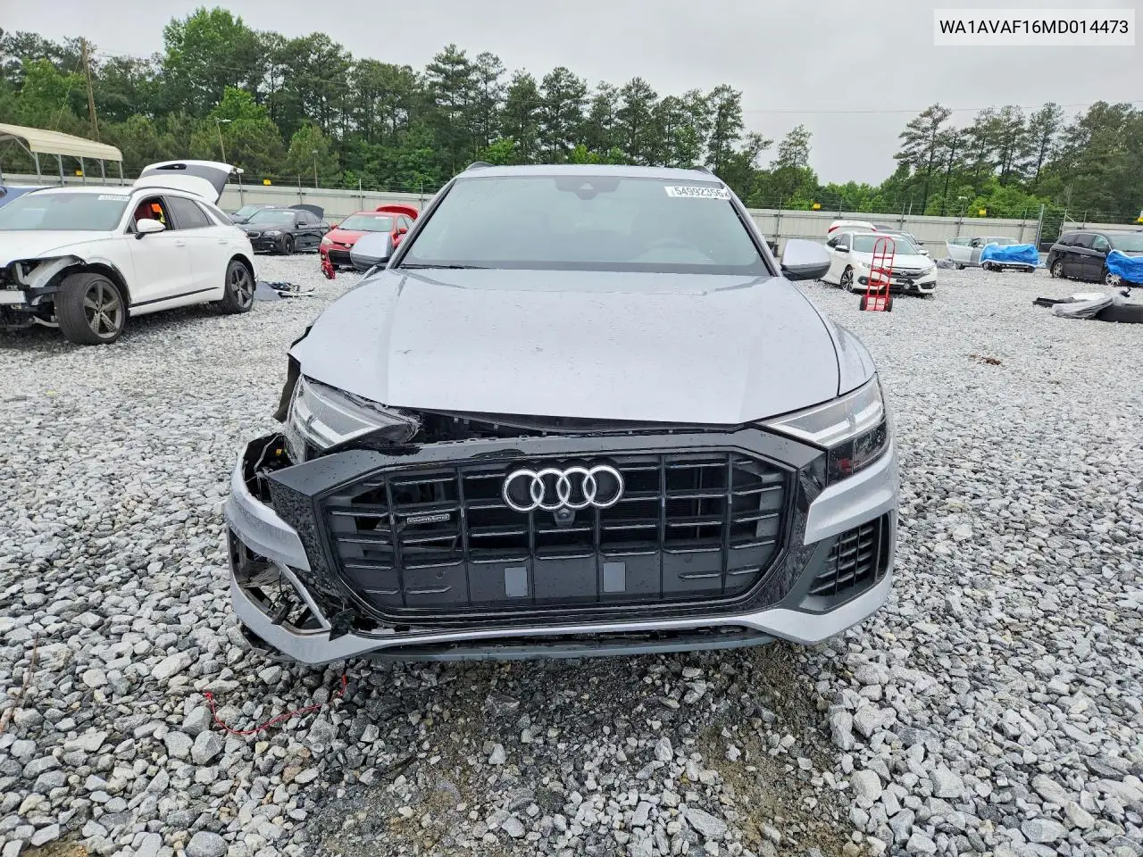 2021 Audi Q8 Premium VIN: WA1AVAF16MD014473 Lot: 54992356