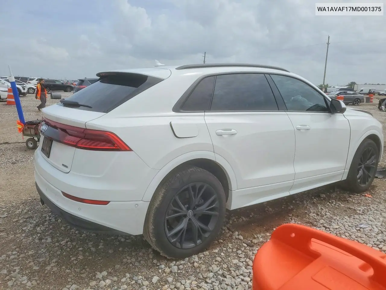 2021 Audi Q8 Premium VIN: WA1AVAF17MD001375 Lot: 56161986