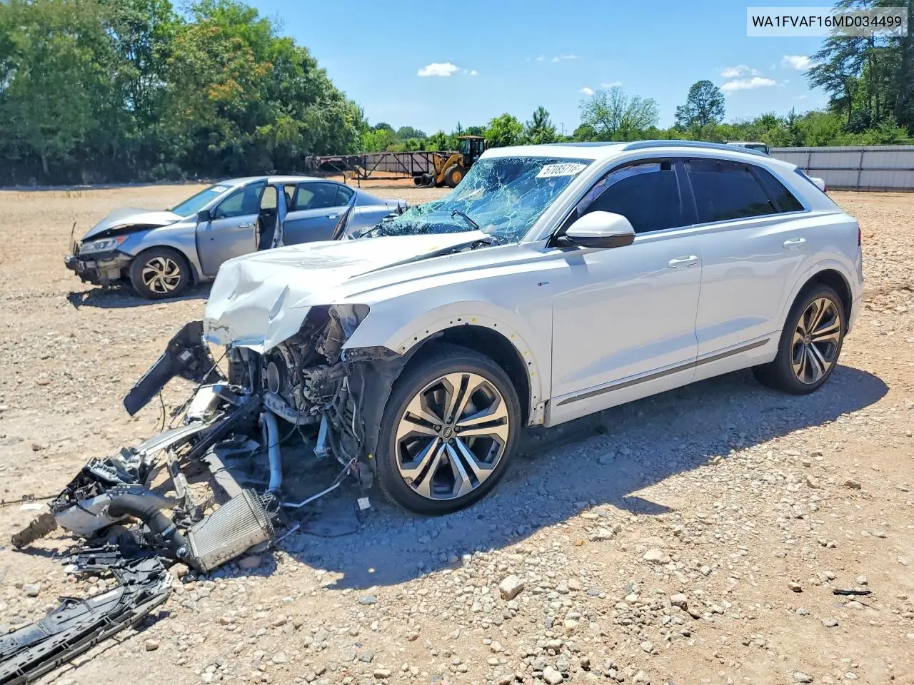 2021 Audi Q8 Prestige S-Line VIN: WA1FVAF16MD034499 Lot: 57085716
