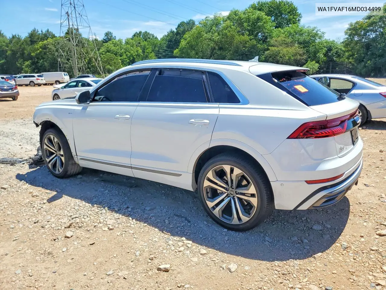 2021 Audi Q8 Prestige S-Line VIN: WA1FVAF16MD034499 Lot: 57085716