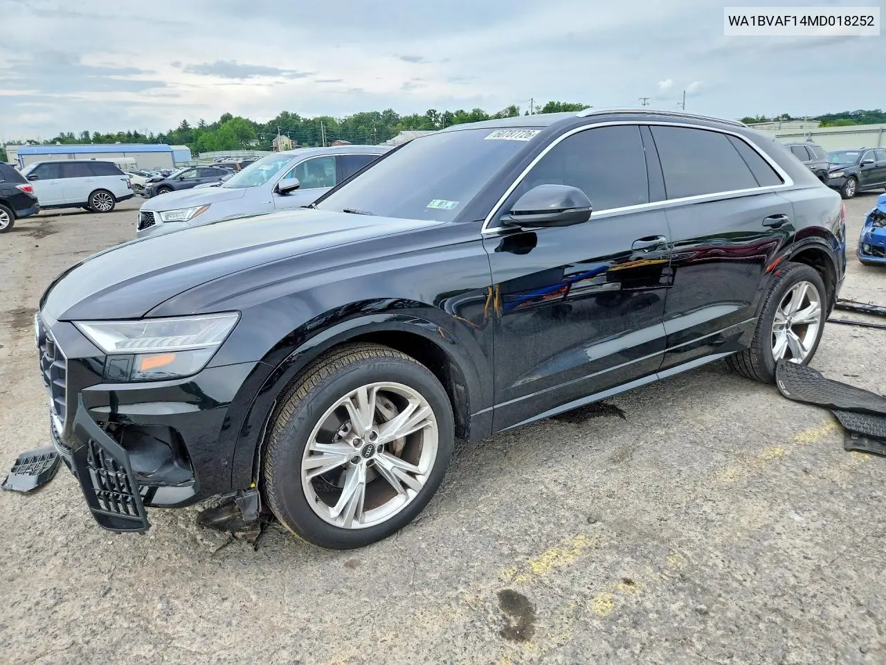 2021 Audi Q8 Premium Plus VIN: WA1BVAF14MD018252 Lot: 60787726