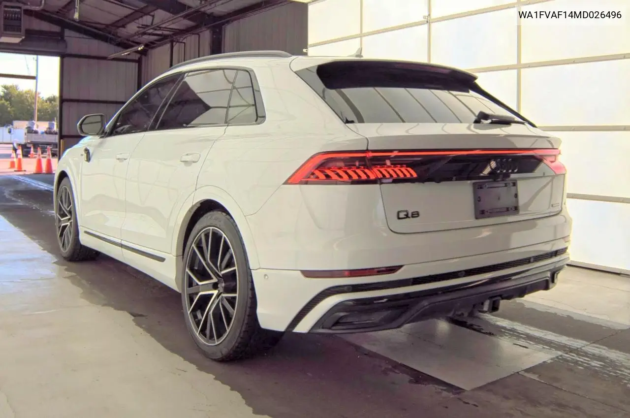 2021 Audi Q8 Prestige S-Line VIN: WA1FVAF14MD026496 Lot: 61393366