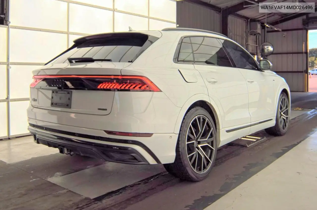 2021 Audi Q8 Prestige S-Line VIN: WA1FVAF14MD026496 Lot: 61393366