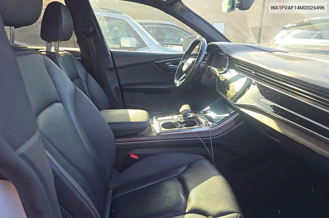 2021 Audi Q8 Prestige S-Line VIN: WA1FVAF14MD026496 Lot: 61393366
