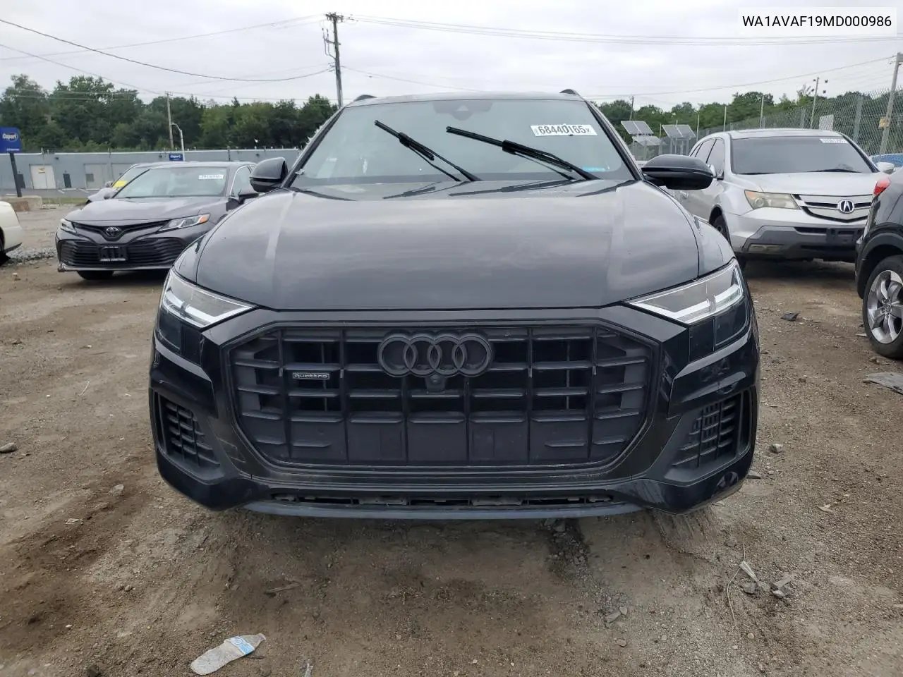 2021 Audi Q8 Premium VIN: WA1AVAF19MD000986 Lot: 68440165