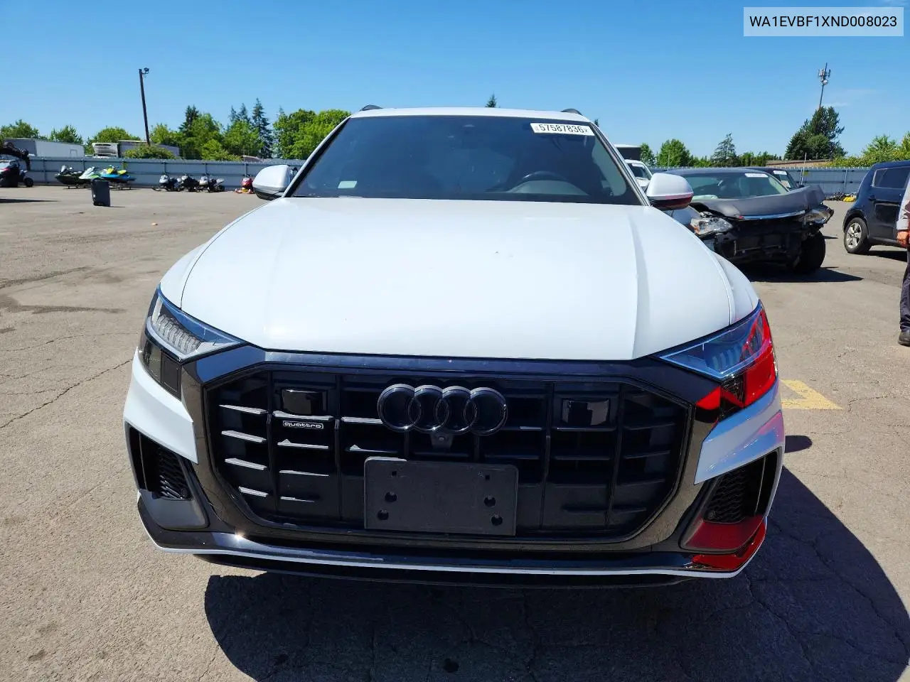2022 Audi Q8 Premium Plus S-Line VIN: WA1EVBF1XND008023 Lot: 57587836