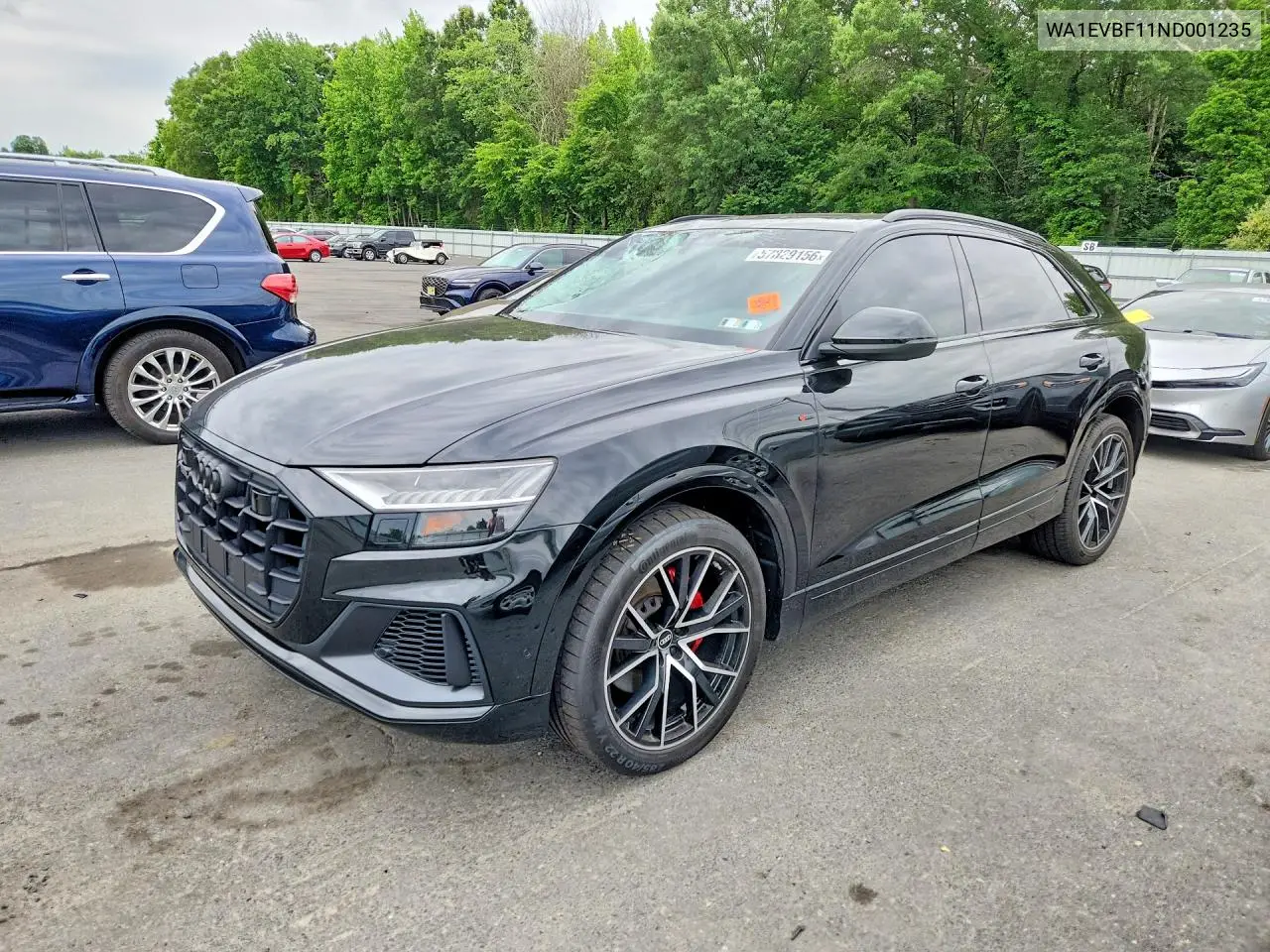 2022 Audi Q8 Premium Plus S-Line VIN: WA1EVBF11ND001235 Lot: 57829156