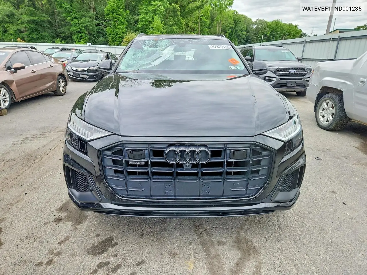 2022 Audi Q8 Premium Plus S-Line VIN: WA1EVBF11ND001235 Lot: 57829156