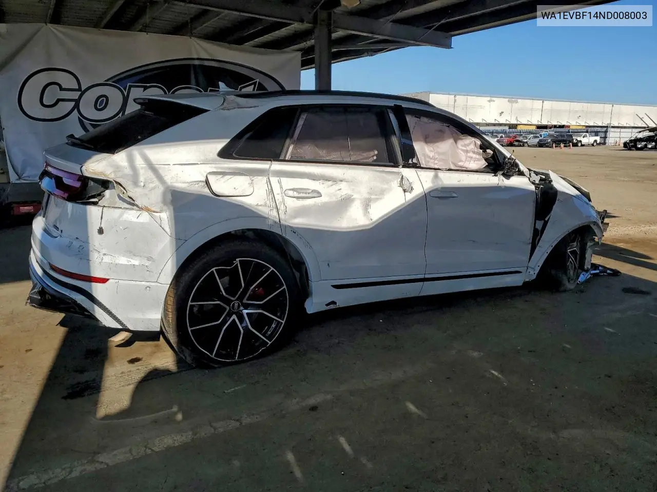 2022 Audi Q8 Premium Plus S-Line VIN: WA1EVBF14ND008003 Lot: 95930065