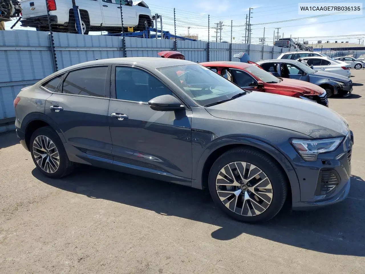 2024 Audi Q8 E-Tron Sportback Premium Plus VIN: WA1CAAGE7RB036135 Lot: 47761266