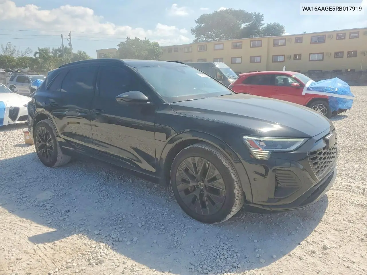 2024 Audi Q8 E-Tron Prestige VIN: WA16AAGE5RB017919 Lot: 77215505
