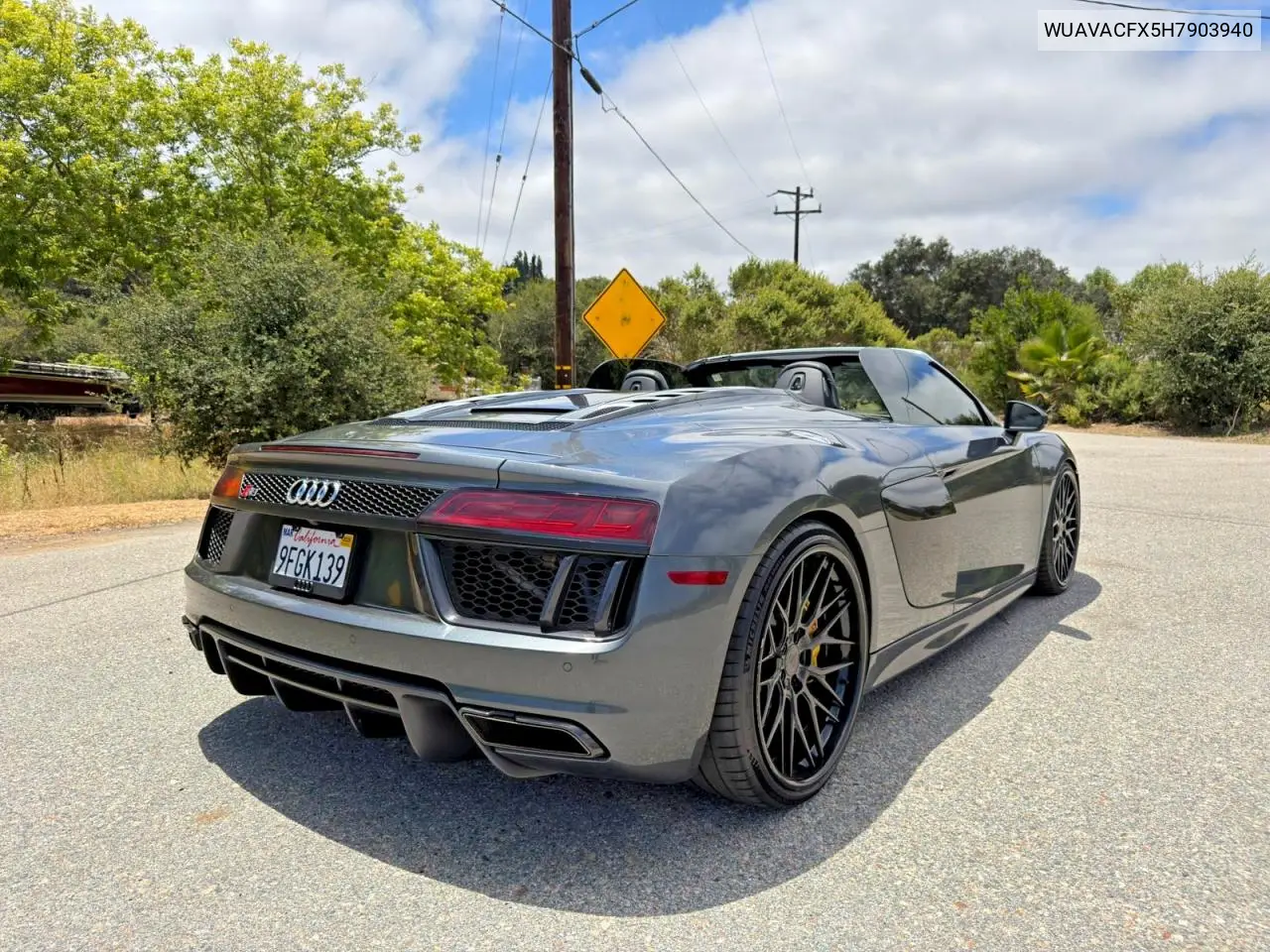 2017 Audi R8 Spyder VIN: WUAVACFX5H7903940 Lot: 85636545