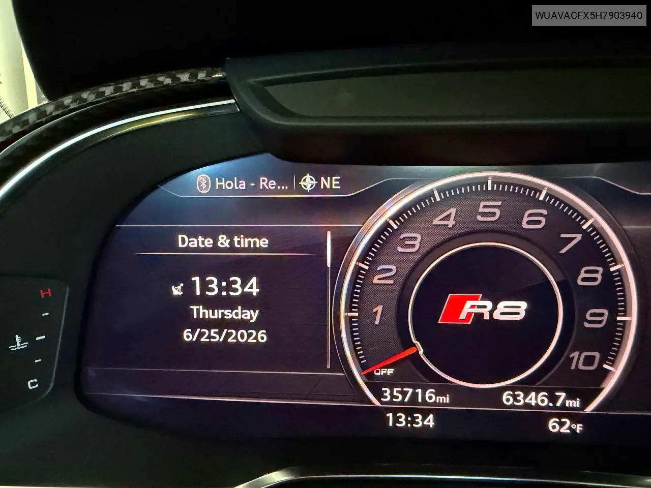 2017 Audi R8 Spyder VIN: WUAVACFX5H7903940 Lot: 85636545