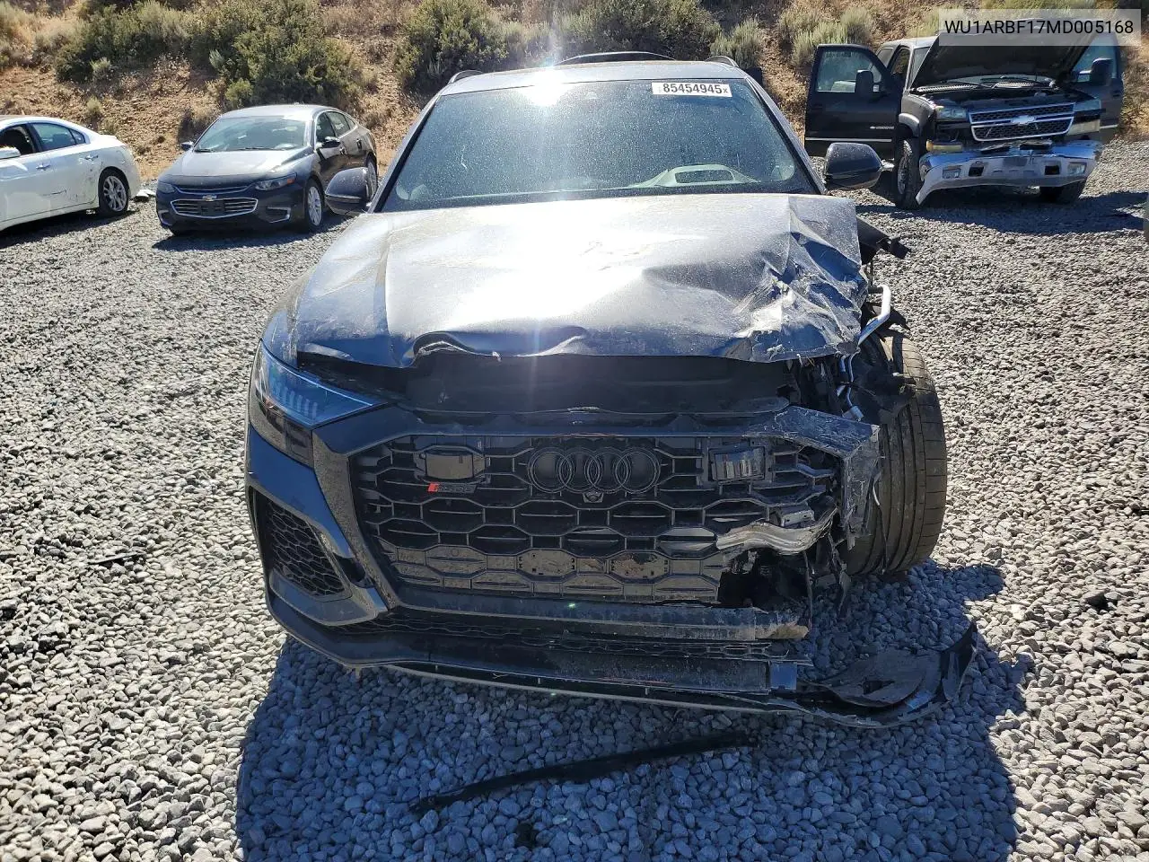 2021 Audi Rs Q8 VIN: WU1ARBF17MD005168 Lot: 85454945