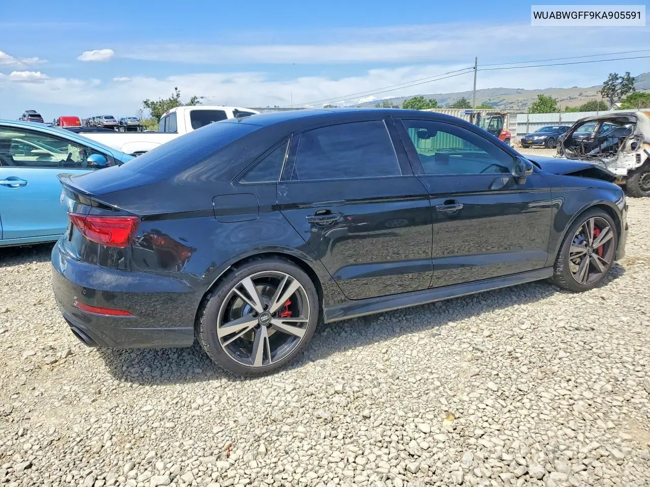 2019 Audi Rs3 VIN: WUABWGFF9KA905591 Lot: 51374006