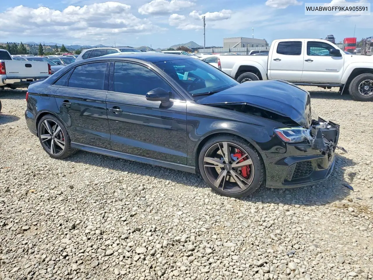 2019 Audi Rs3 VIN: WUABWGFF9KA905591 Lot: 51374006