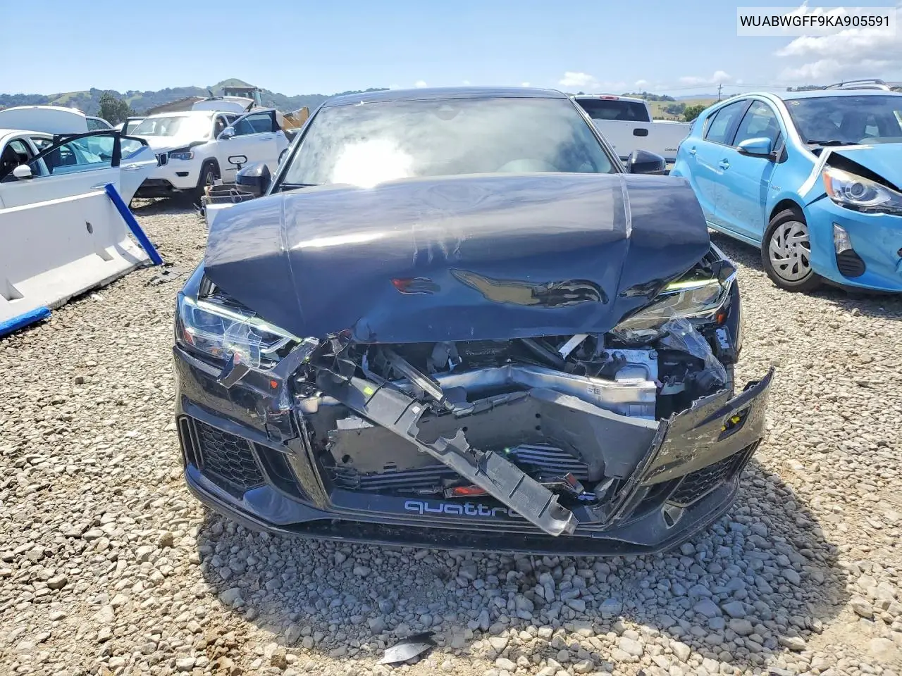 2019 Audi Rs3 VIN: WUABWGFF9KA905591 Lot: 51374006