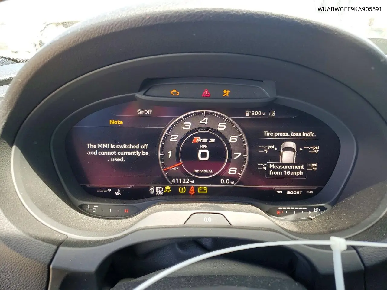 2019 Audi Rs3 VIN: WUABWGFF9KA905591 Lot: 51374006