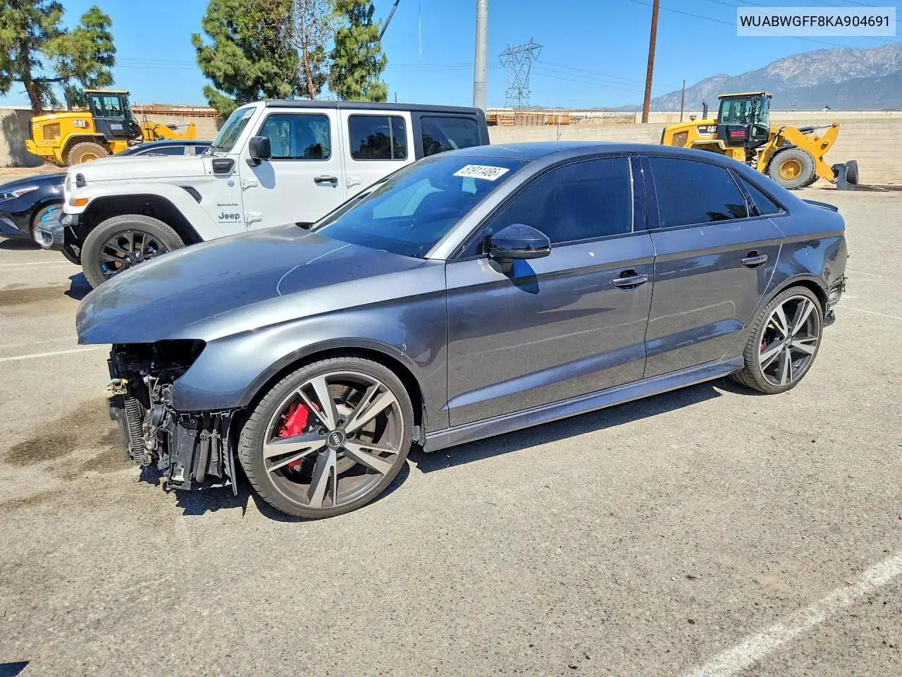 2019 Audi Rs3 VIN: WUABWGFF8KA904691 Lot: 51911486