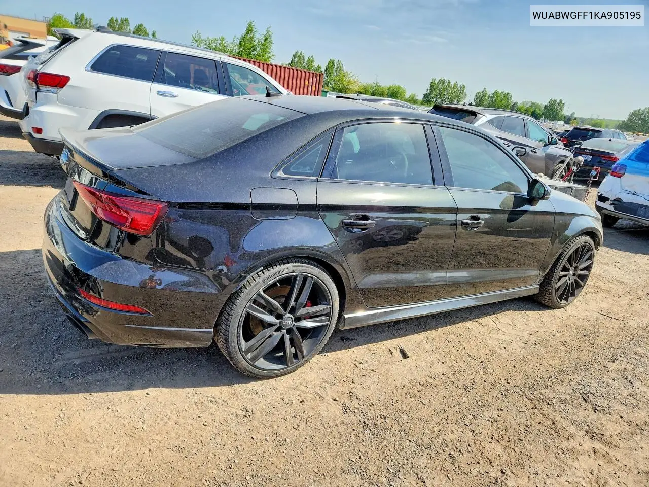2019 Audi Rs3 VIN: WUABWGFF1KA905195 Lot: 55868096