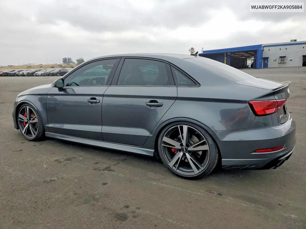 2019 Audi Rs3 VIN: WUABWGFF2KA905884 Lot: 58977926