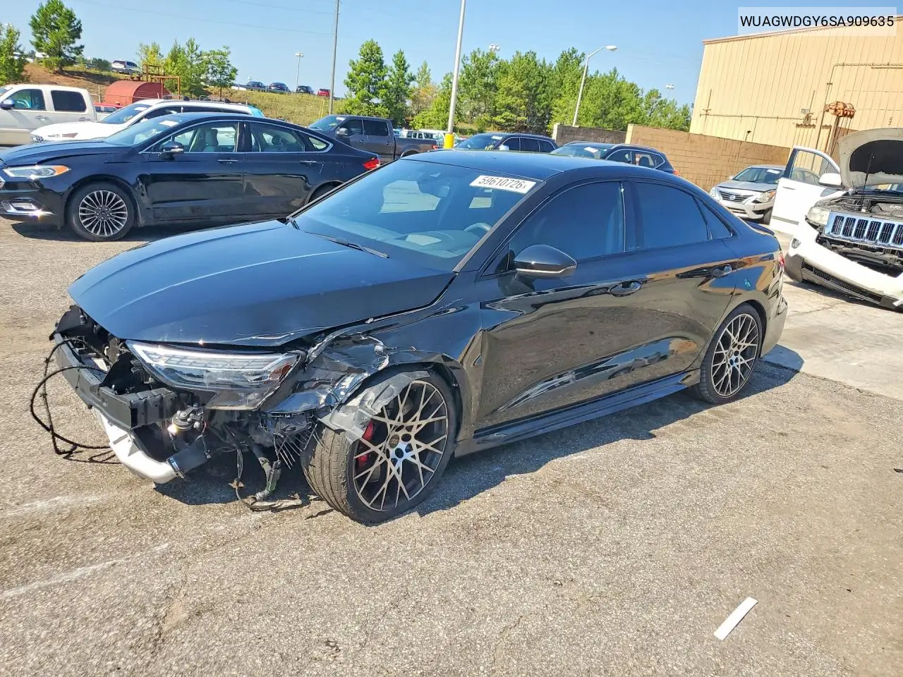 2025 Audi Rs3 VIN: WUAGWDGY6SA909635 Lot: 59610726