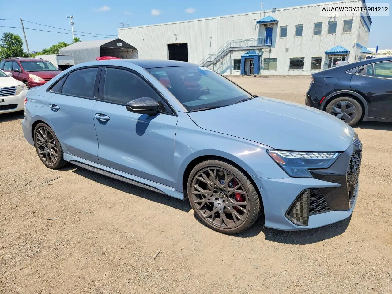 2026 Audi Rs3 VIN: WUAGWCGY3TA904212 Lot: 59362436