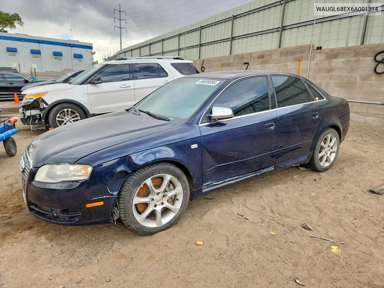 2006 Audi S4 Quattro VIN: WAUGL68EX6A001214 Lot: 58699086