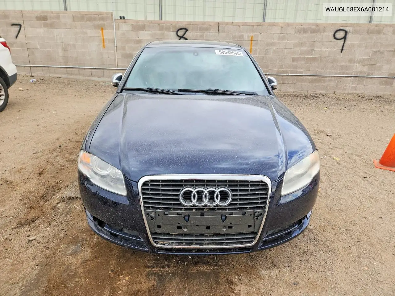 2006 Audi S4 Quattro VIN: WAUGL68EX6A001214 Lot: 58699086