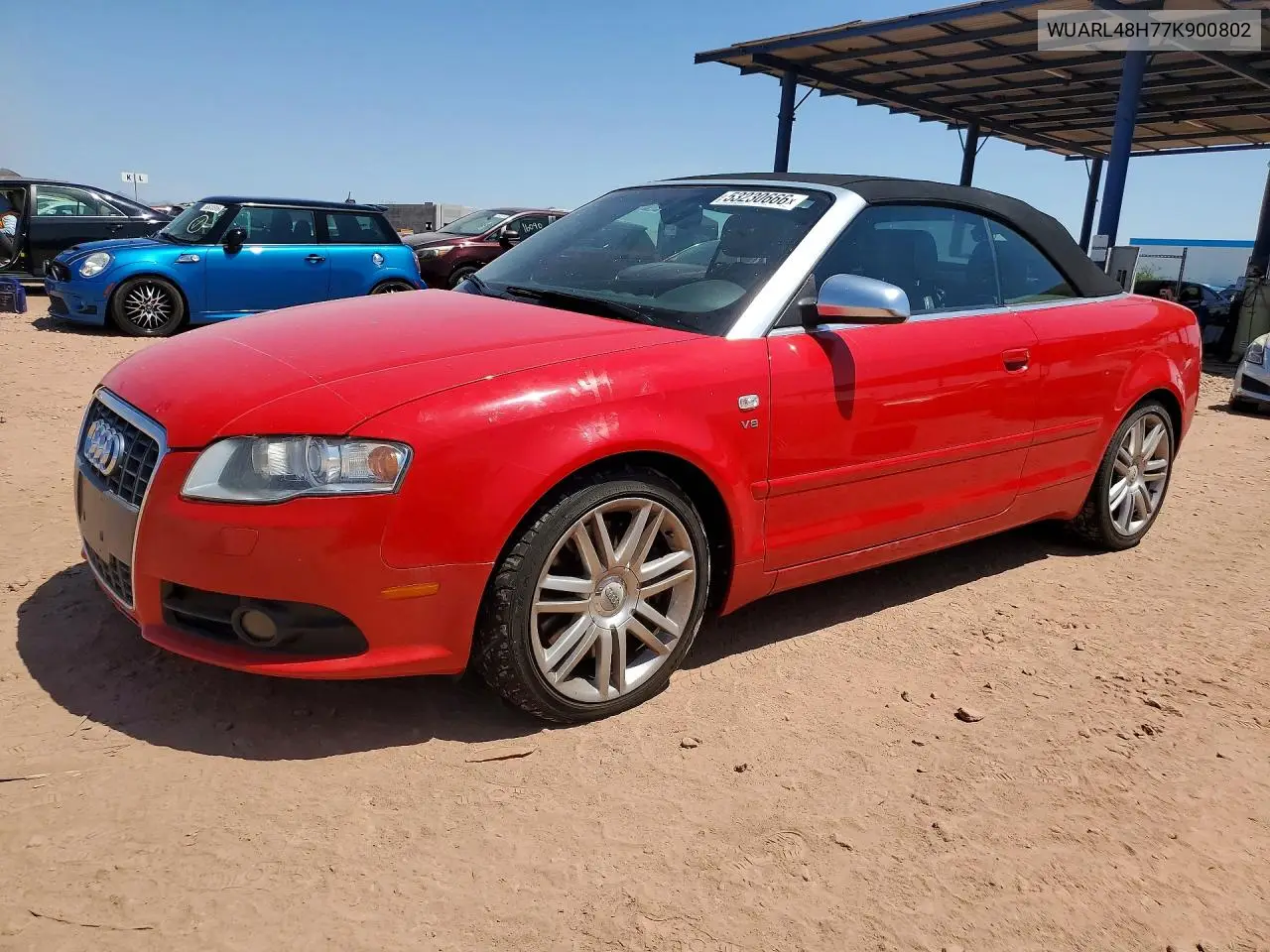 2007 Audi S4 Quattro Cabriolet VIN: WUARL48H77K900802 Lot: 53230666