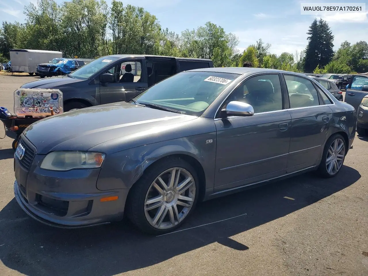 2007 Audi New S4 Quattro VIN: WAUGL78E97A170261 Lot: 60323706