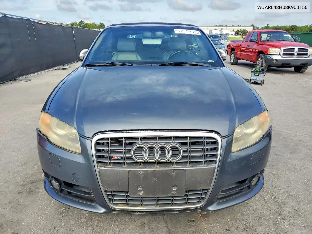2008 Audi S4 Quattro Cabriolet VIN: WUARL48H08K900156 Lot: 51590516
