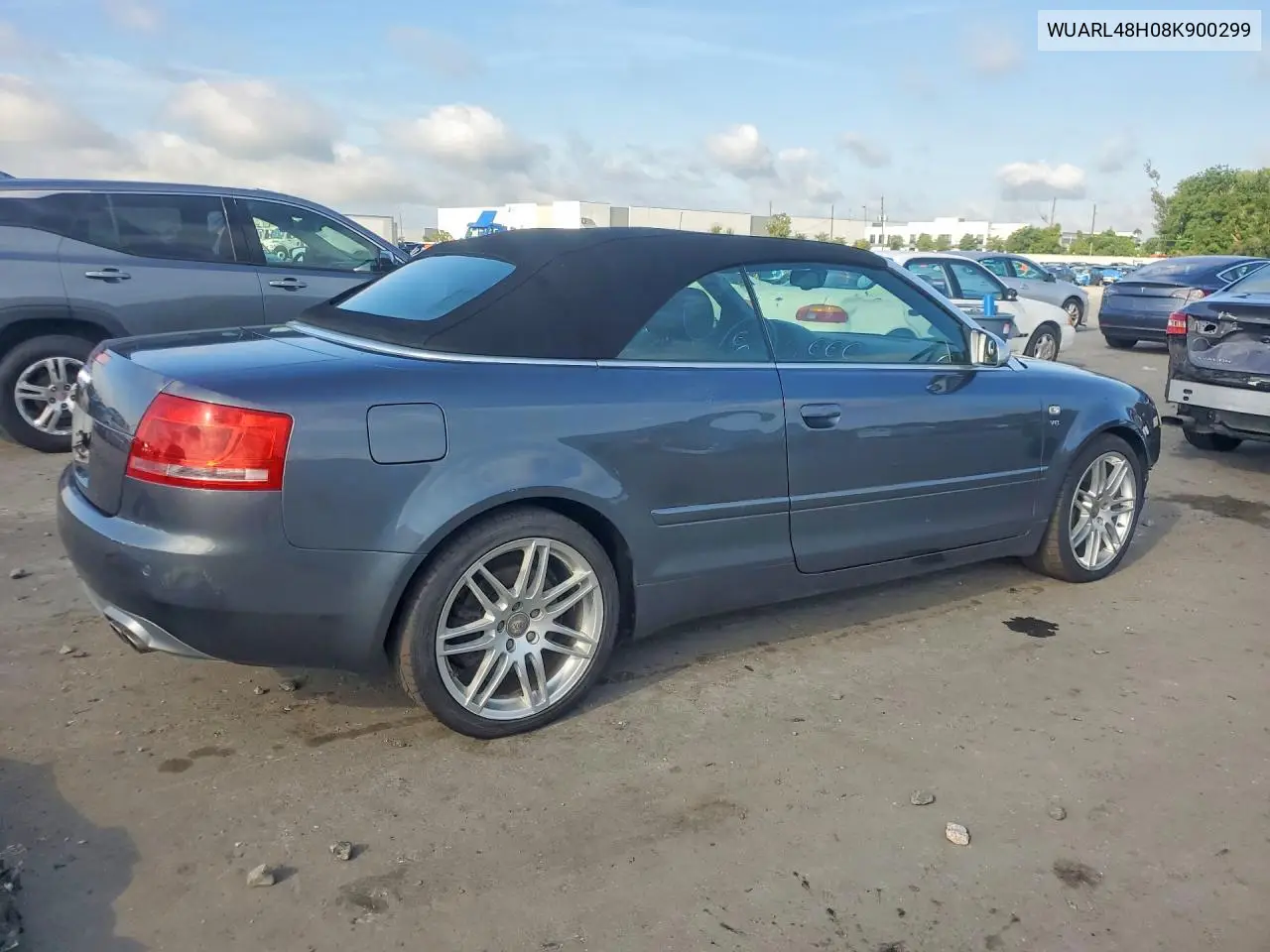 2008 Audi S4 Quattro Cabriolet VIN: WUARL48H08K900299 Lot: 55018366