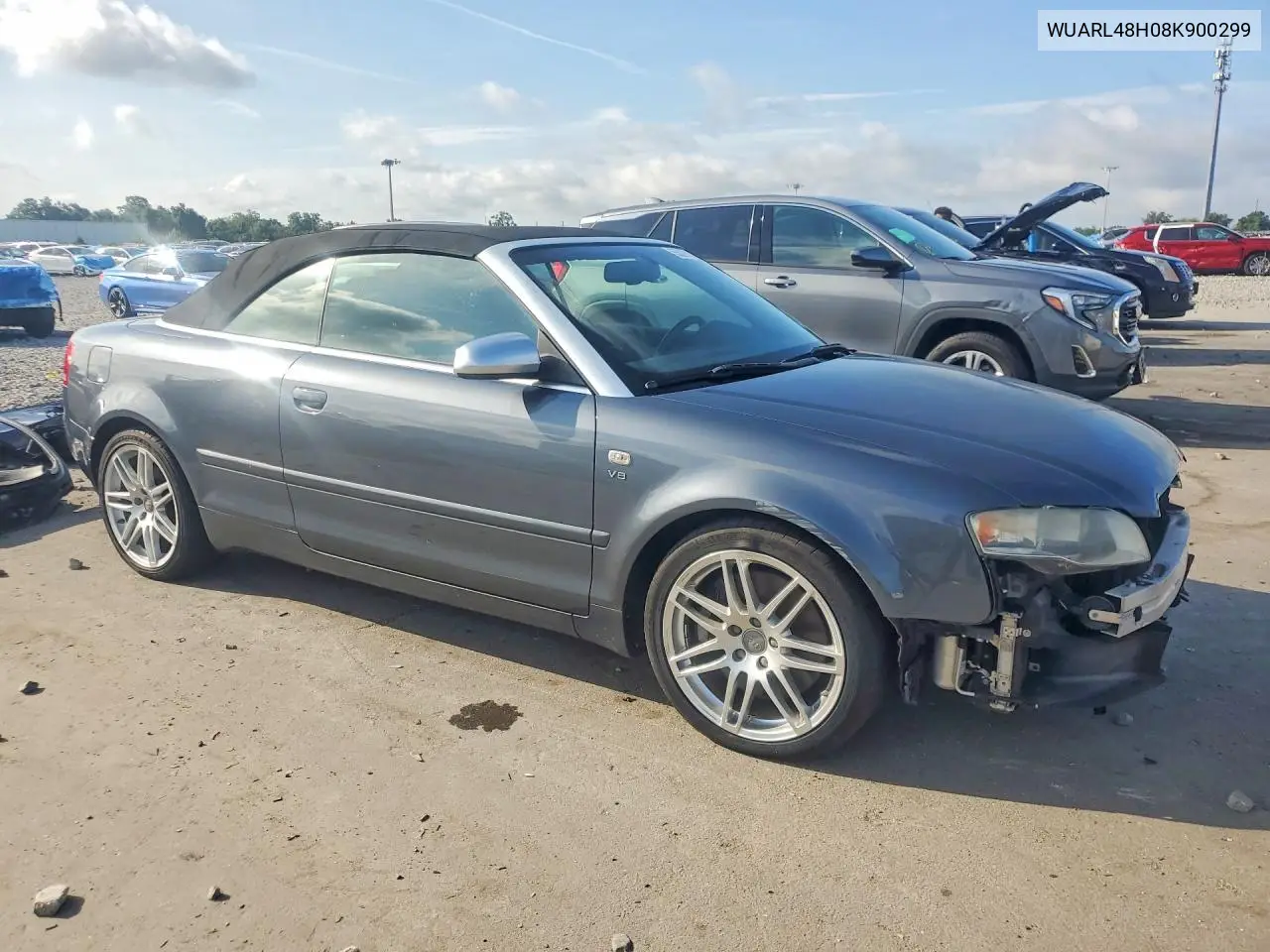 2008 Audi S4 Quattro Cabriolet VIN: WUARL48H08K900299 Lot: 55018366