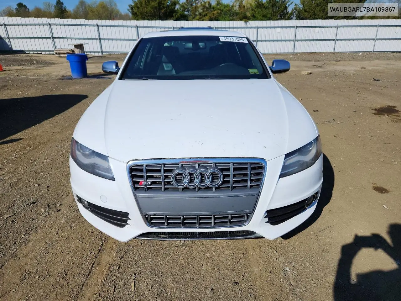 2011 Audi S4 Premium Plus VIN: WAUBGAFL7BA109867 Lot: 49937006