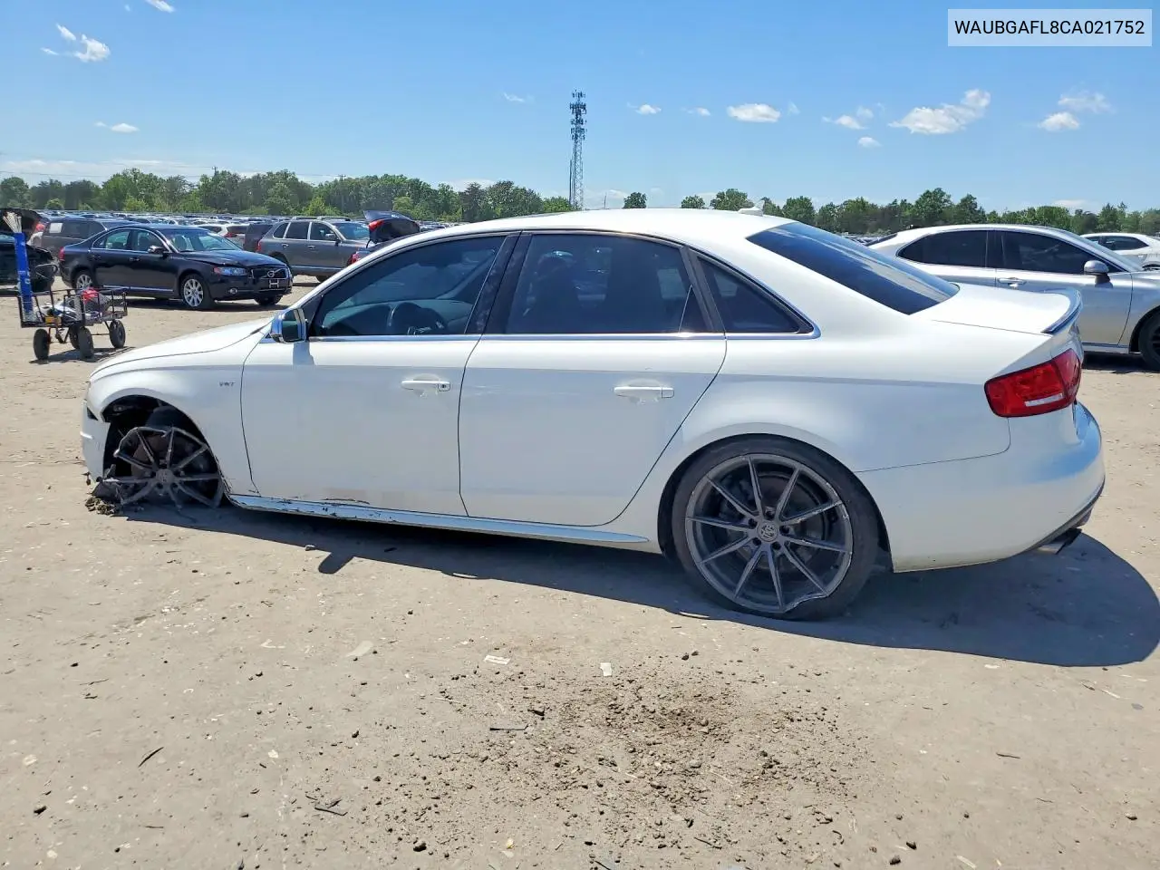 2012 Audi S4 Premium Plus VIN: WAUBGAFL8CA021752 Lot: 54627666