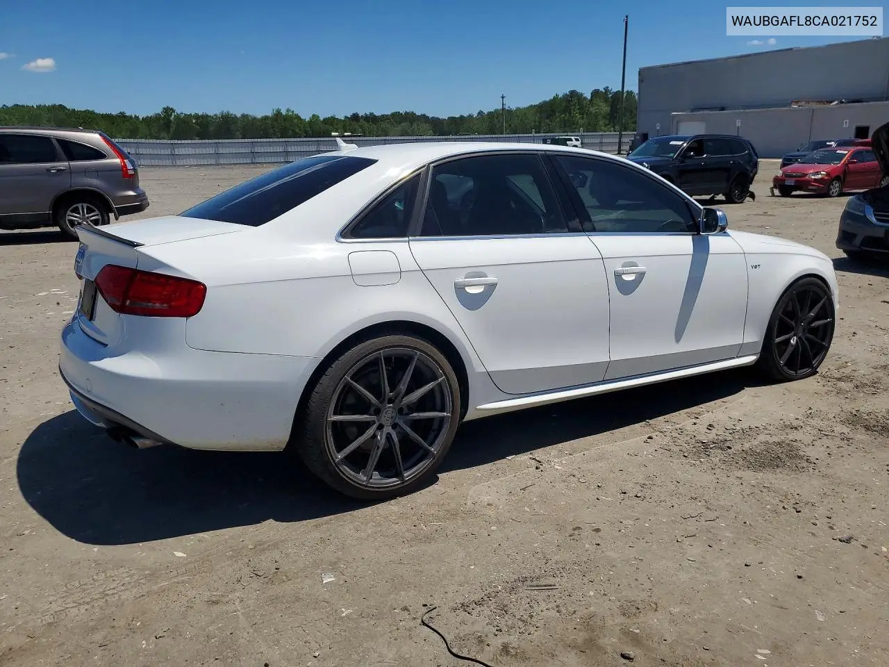 2012 Audi S4 Premium Plus VIN: WAUBGAFL8CA021752 Lot: 54627666