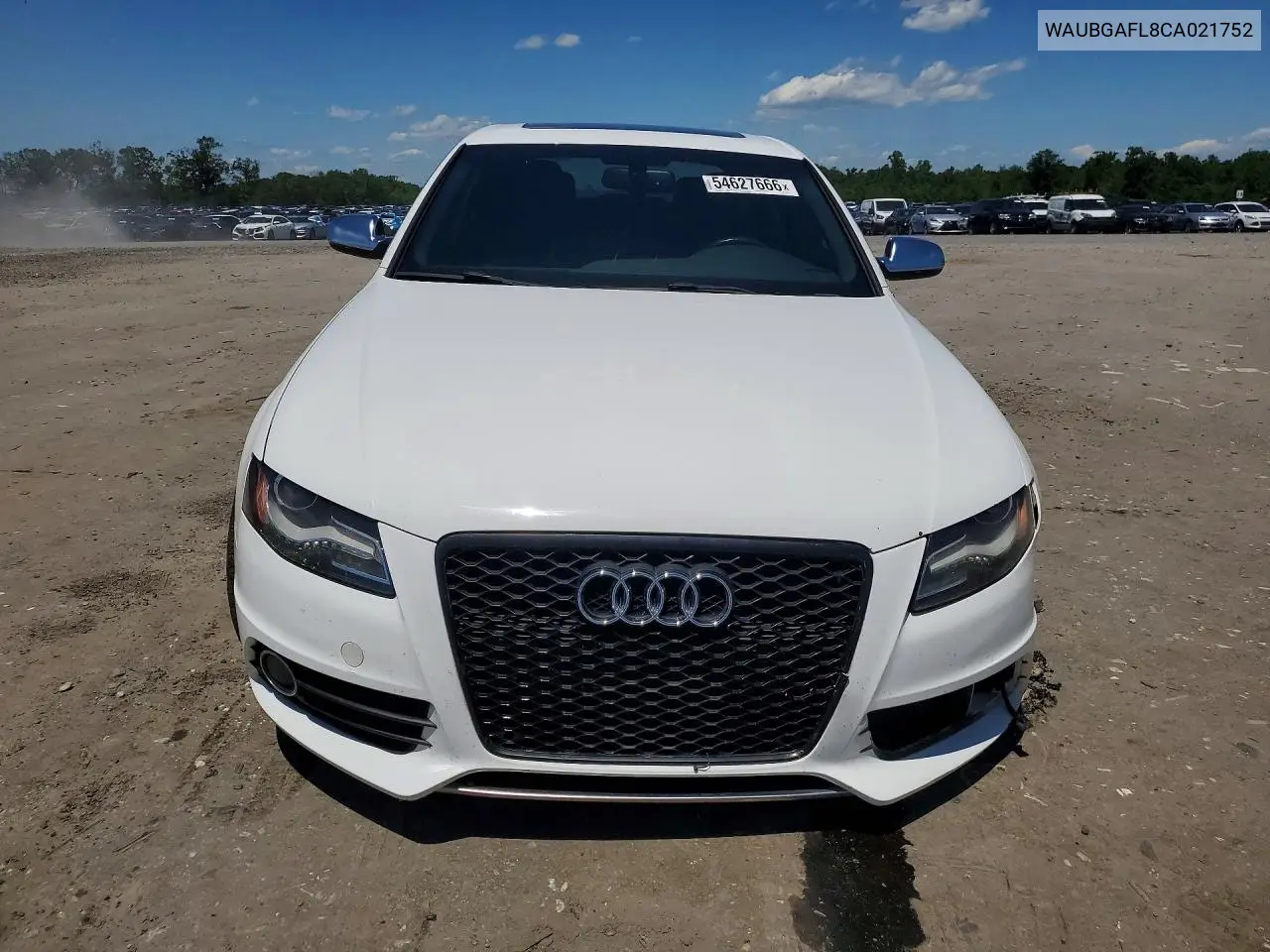 2012 Audi S4 Premium Plus VIN: WAUBGAFL8CA021752 Lot: 54627666
