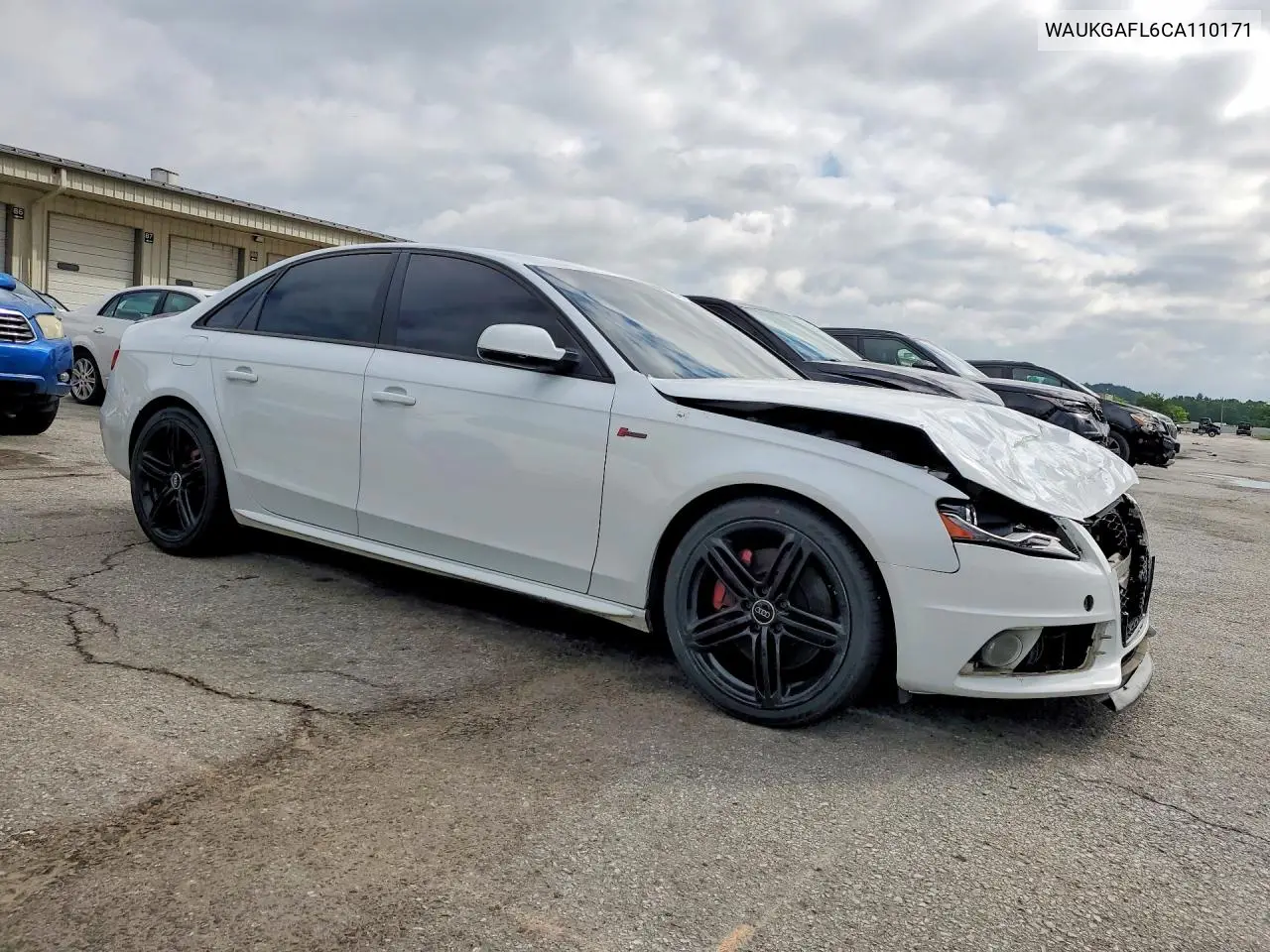 2012 Audi S4 Prestige VIN: WAUKGAFL6CA110171 Lot: 54791016