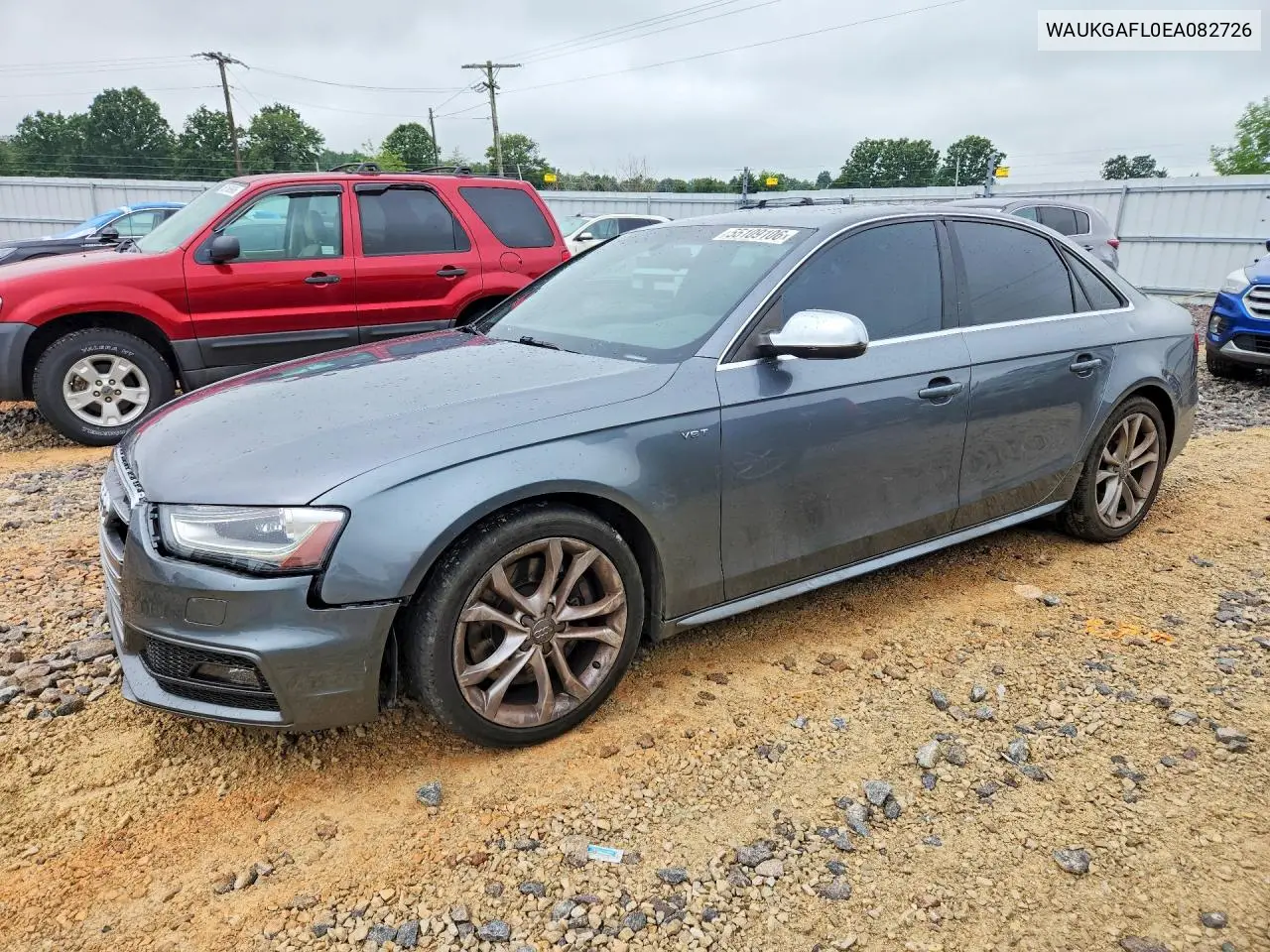 2014 Audi S4 Prestige VIN: WAUKGAFL0EA082726 Lot: 55109106