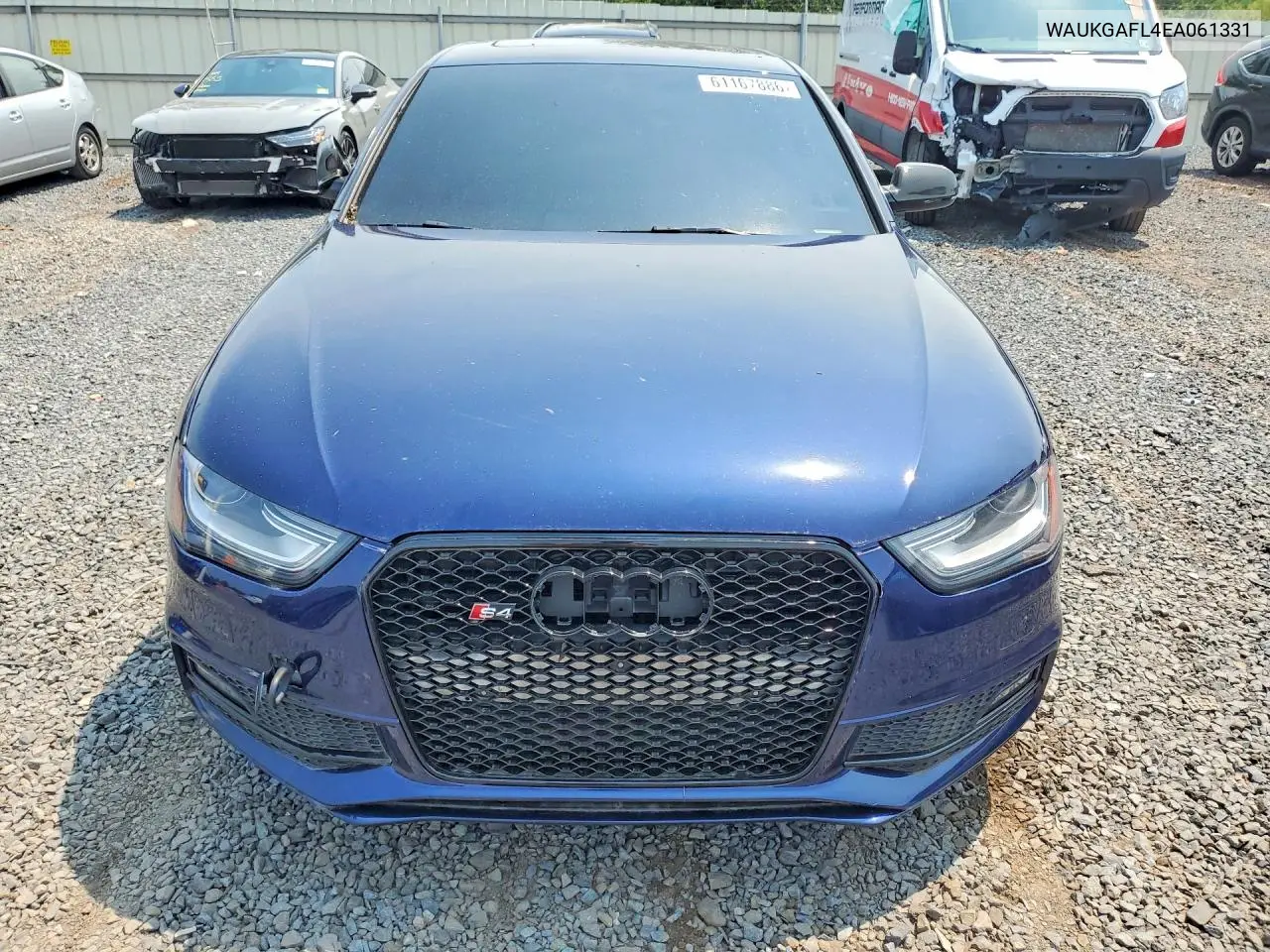 2014 Audi S4 Prestige VIN: WAUKGAFL4EA061331 Lot: 61167886
