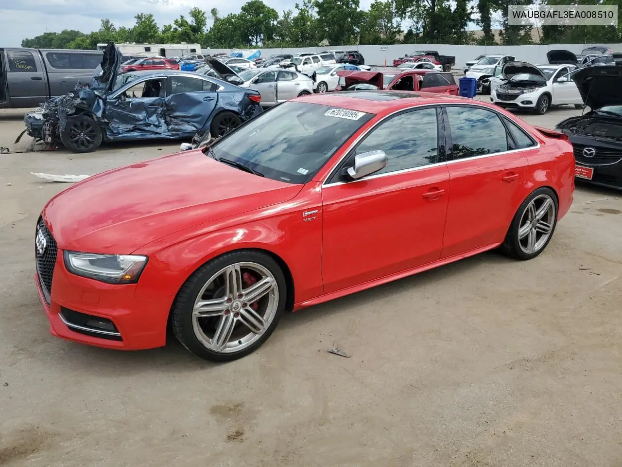 2014 Audi S4 Quattro VIN: WAUBGAFL3EA008510 Lot: 62028095