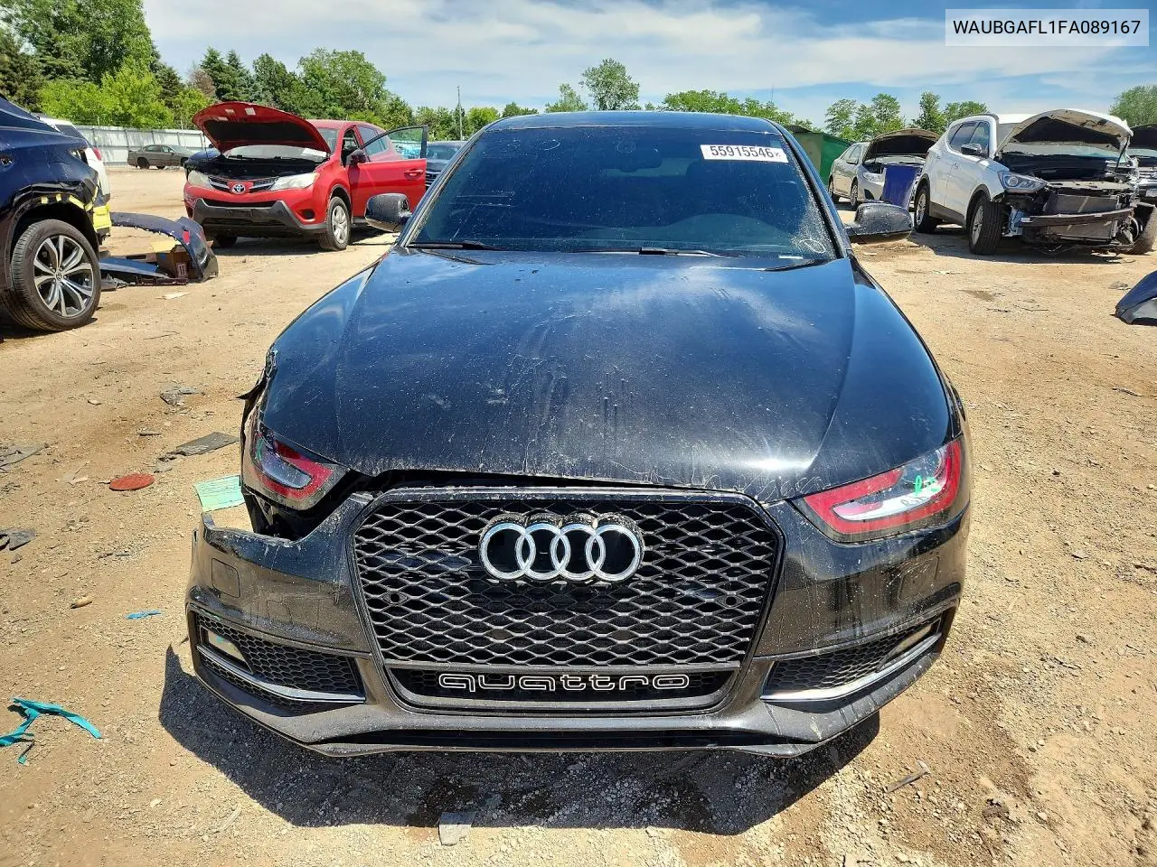 2015 Audi S4 Premium Plus VIN: WAUBGAFL1FA089167 Lot: 55915546