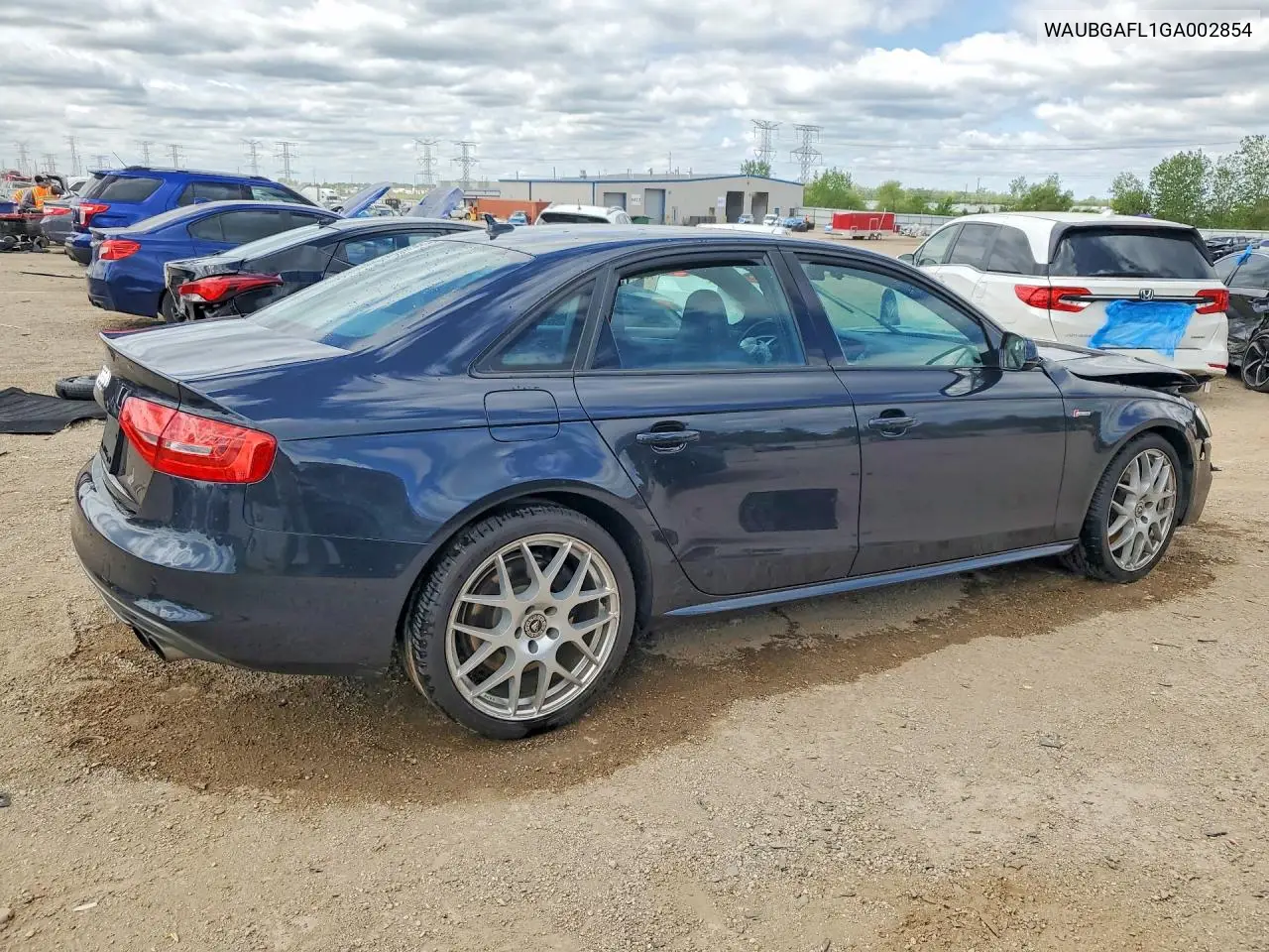2016 Audi S4 Premium Plus VIN: WAUBGAFL1GA002854 Lot: 54083306