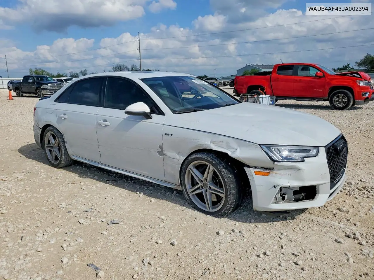 2018 Audi S4 Premium Plus VIN: WAUB4AF43JA002394 Lot: 49670986