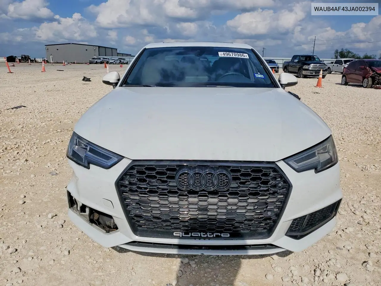 2018 Audi S4 Premium Plus VIN: WAUB4AF43JA002394 Lot: 49670986