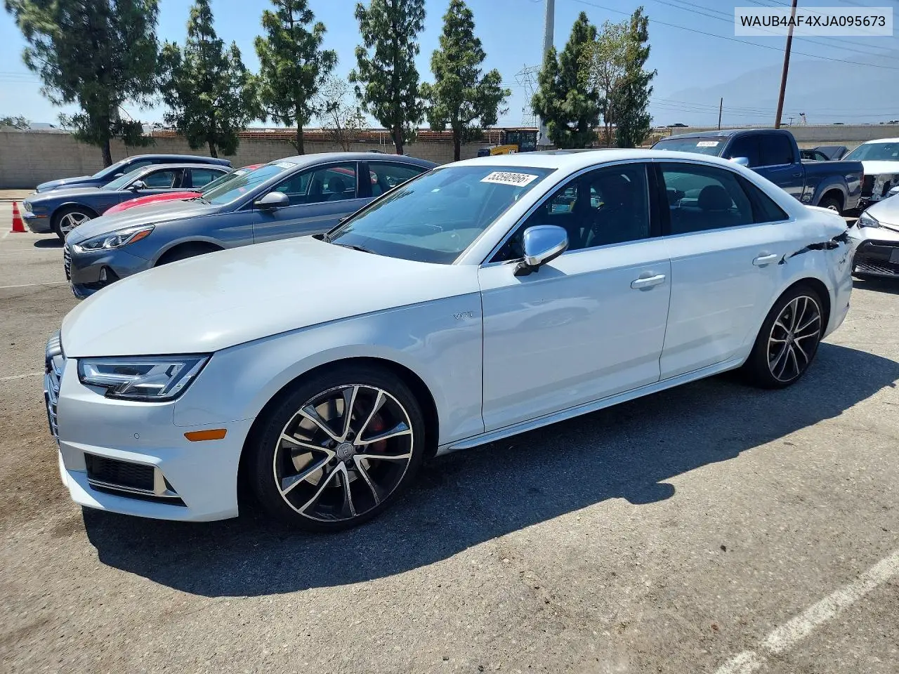2018 Audi S4 Premium Plus VIN: WAUB4AF4XJA095673 Lot: 53590966