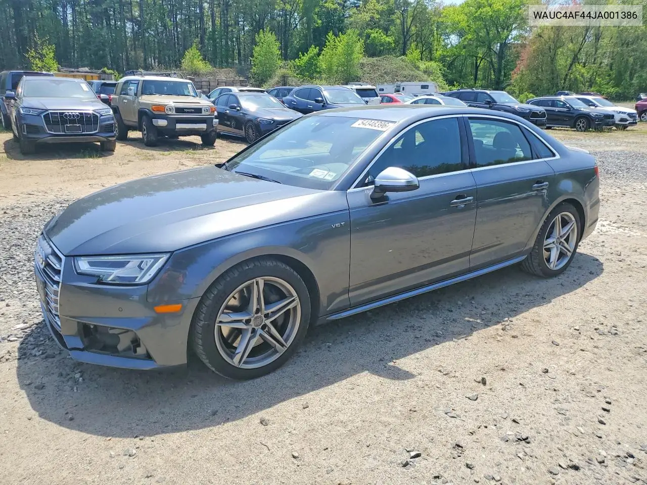 2018 Audi S4 Prestige VIN: WAUC4AF44JA001386 Lot: 54348396